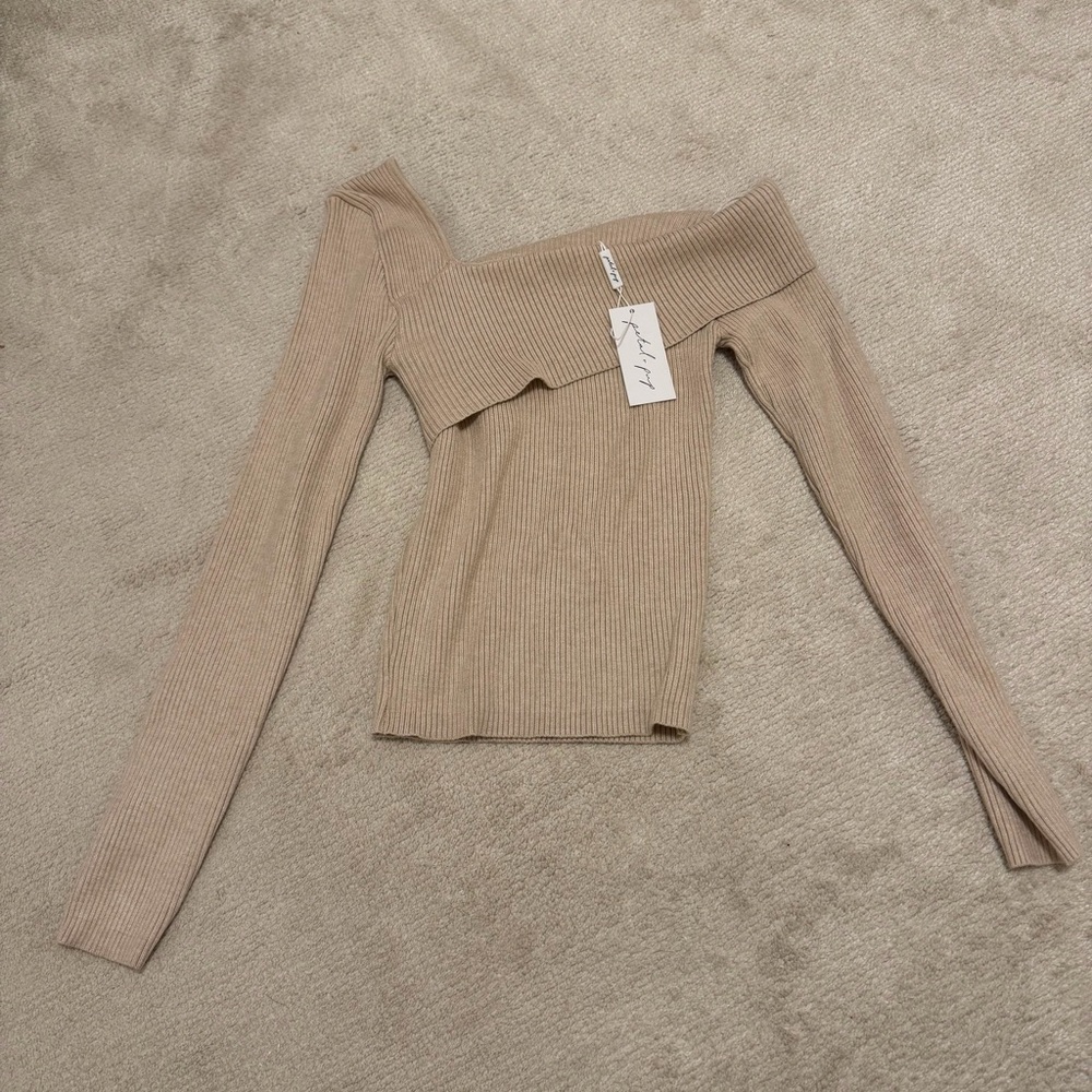 Petal & Pup Oatmeal Ribbed Top